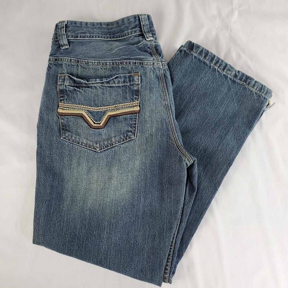 Machine Jeans Mens Boot Cut Fit 34x30 Altered HEMMED to 32 x 27.5" Y2K